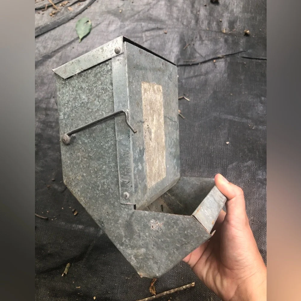 RABBIT feeder for cage /hutch made of thick galvanized sheet metal